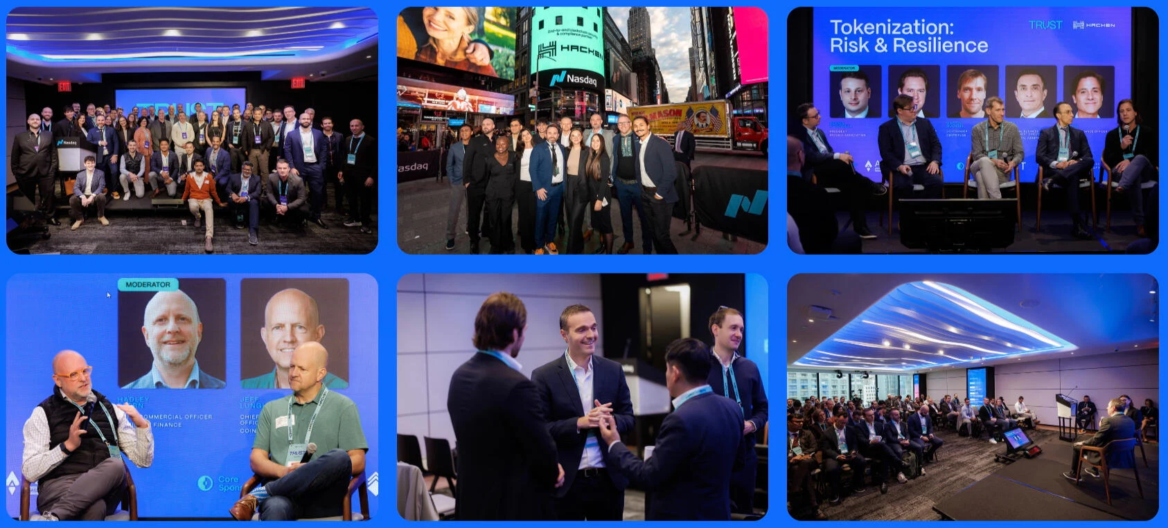 Photographs from the earlier TRUST Summit at Nasdaq MarketSite